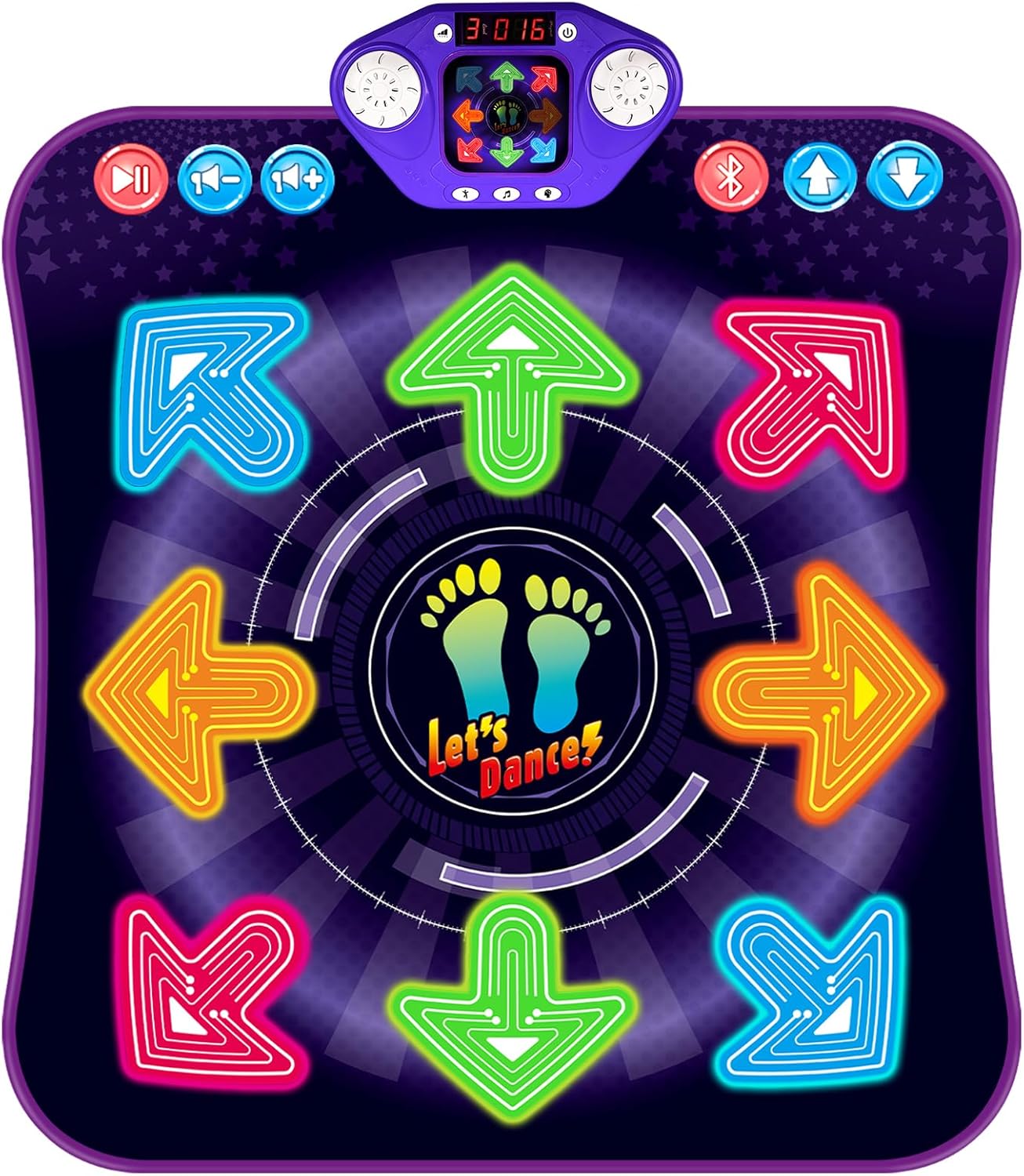 Dance Mat Toys for Kids with Light Up Buttons and Bluetooth Fun