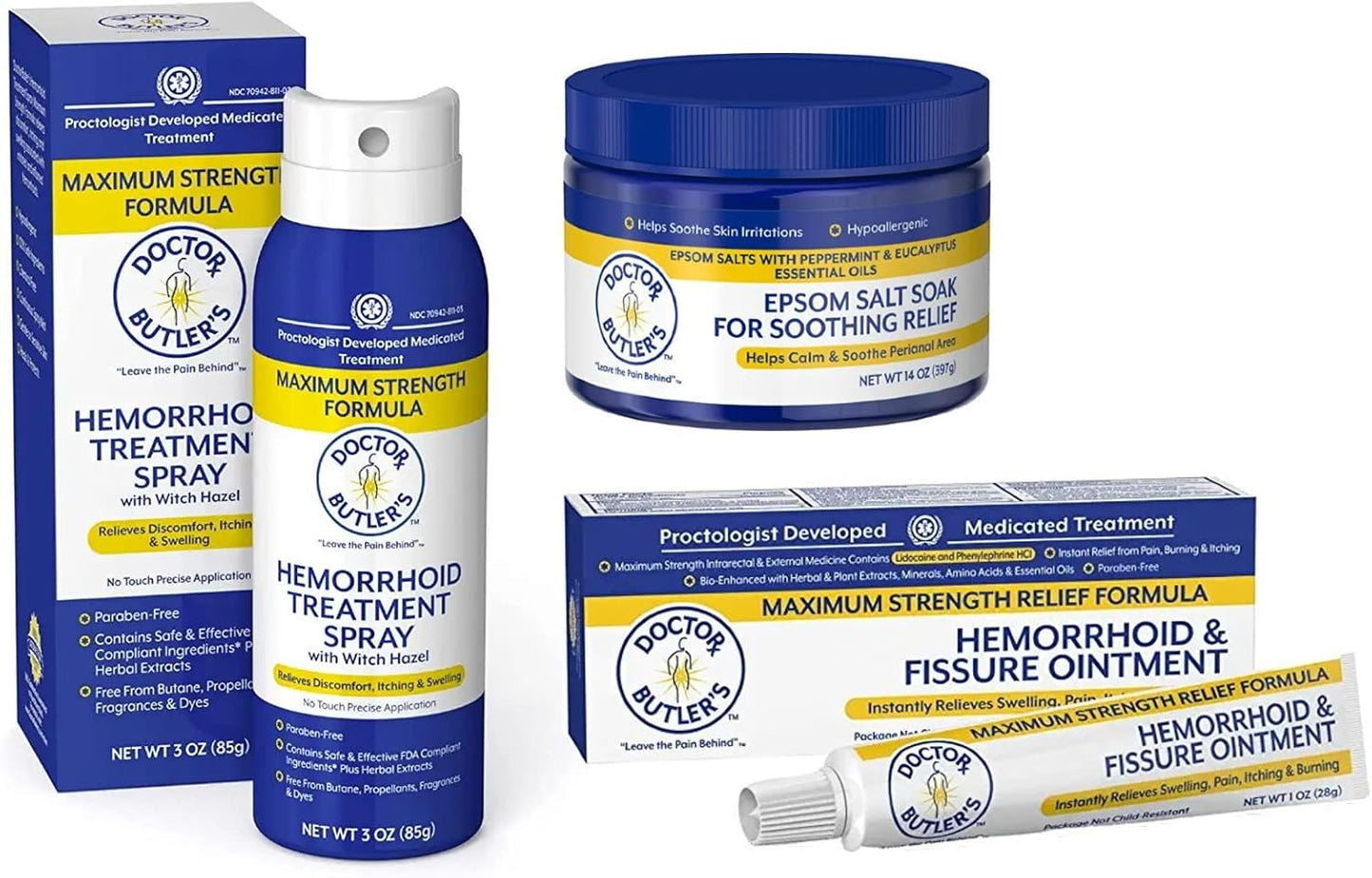 Doctor Butler's Hemorrhoid Treatment Bundle for Fast Relief