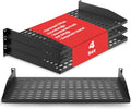 19 in 1U Server Rack Shelf 4-Pack - Vented Metal Shelves for Airflow