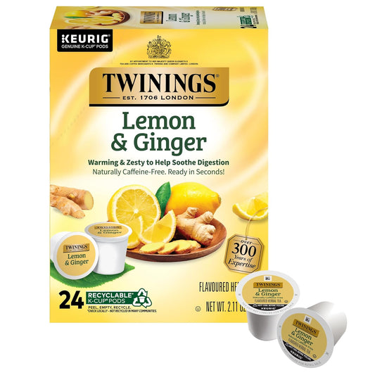 Twinings Lemon & Ginger Tea Pods | Caffeine-Free Bliss