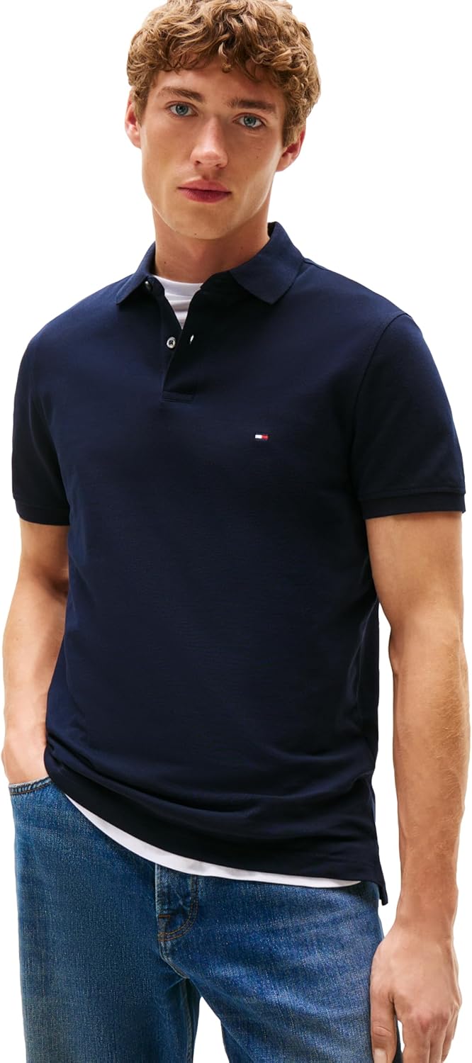 Tommy Hilfiger Mens Short Sleeve Polo Shirts with Stretch Comfort