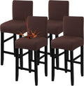 Waterproof Bar Stool Covers 4 PCS - Stretch Tall Chair Slipcovers
