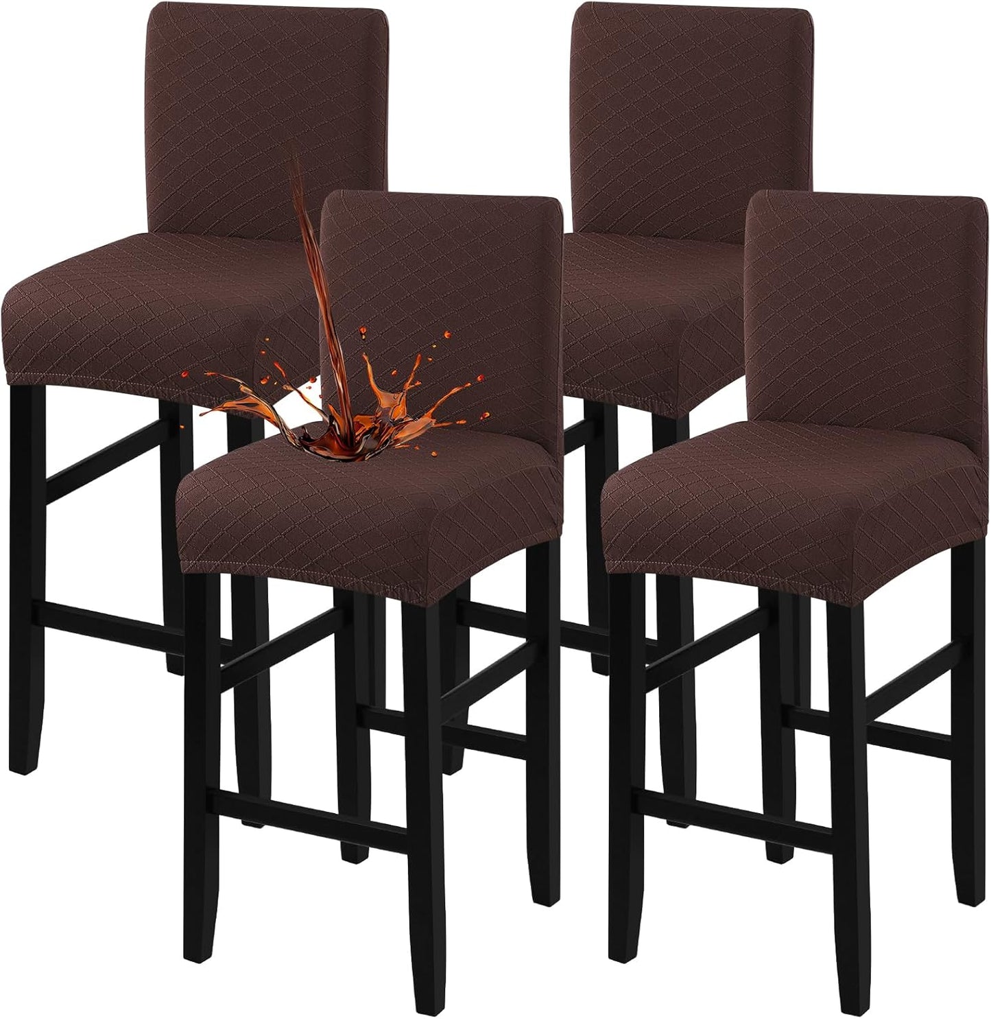 Waterproof Bar Stool Covers 4 PCS for Stylish Protection