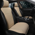 Black Panther Luxury PU Front Car Seat Covers - Beige protection