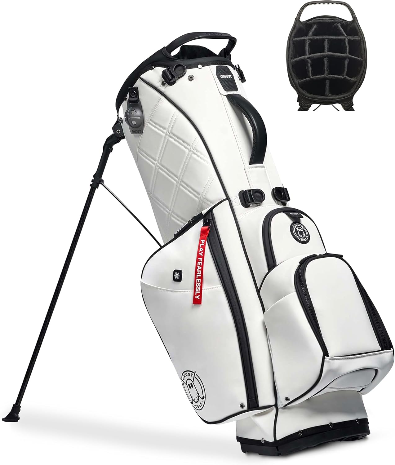 Premium Lightweight Ghost Golf Bag - 14-Way Dividers, Magnetic Pocket