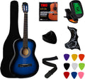 YMC 38 Blue Acoustic Guitar Starter Kit - Everything You Need to Strum & Play