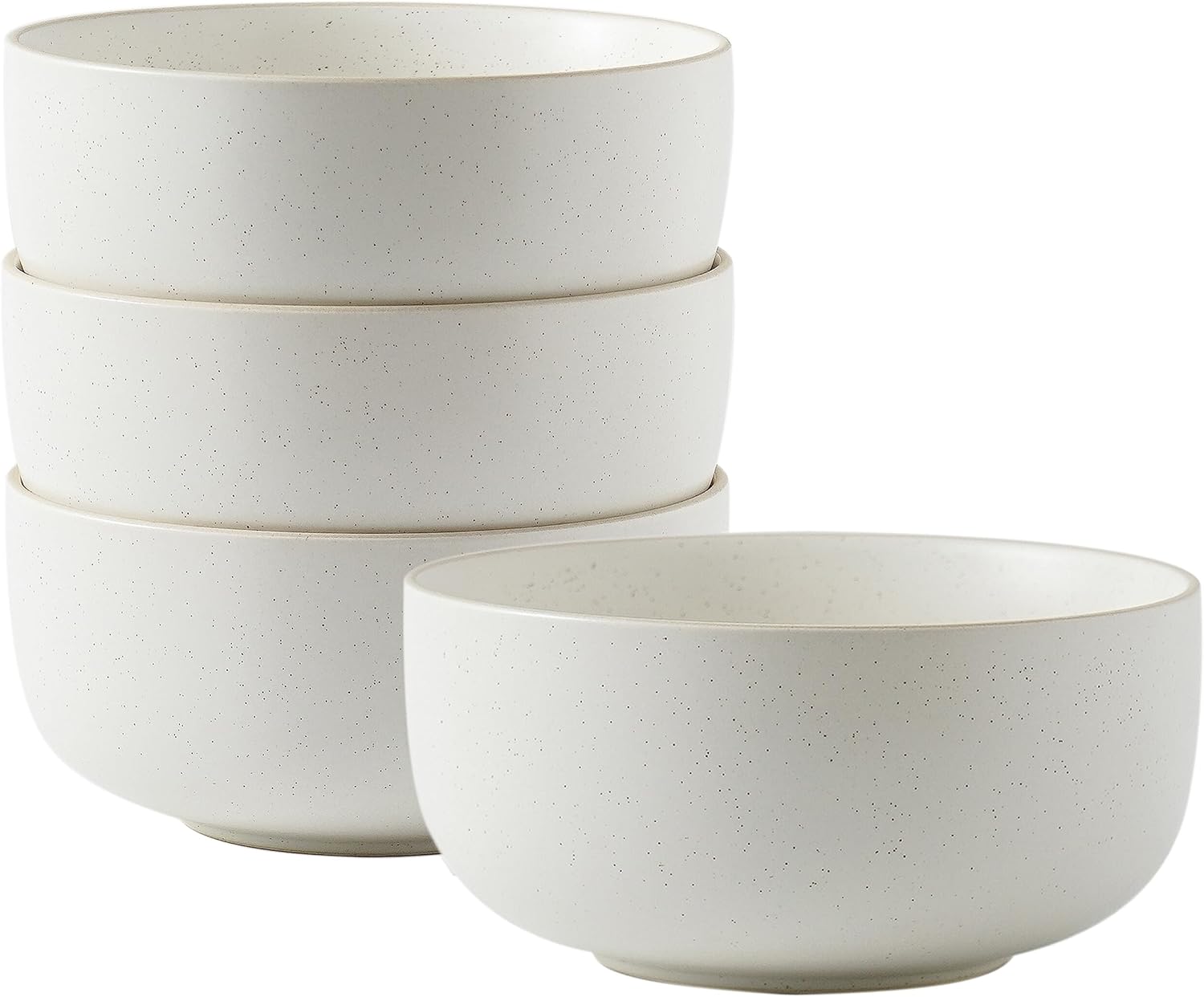 S&Q Ceramic Bowls Set of 4, Large Capacity for Kitchen Use