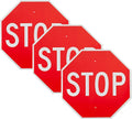 3 Pack 18x18 Stop Sign - High Intensity Prismatic Reflective