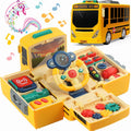 School Bus Toy with Sound and Light - Interactive Toddler Driver Play