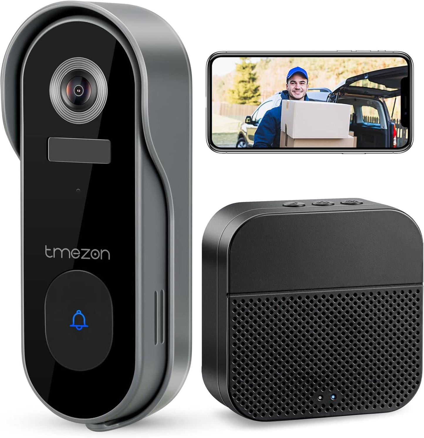Wireless Smart Doorbell: 2K Night Vision & Motion Detection