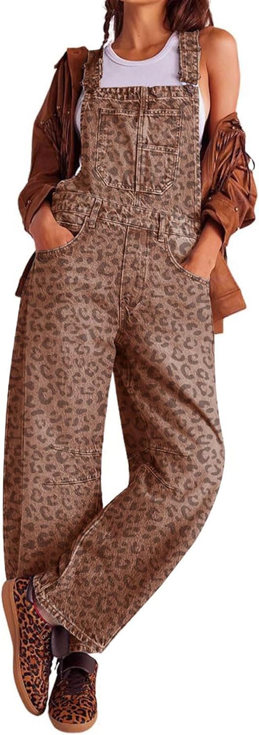 Y2k Baggy Barrel Jeans Overalls for Women - Vintage Denim Style