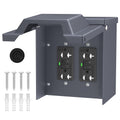 Outdoor Electrical Outlet Box with Dual 20 Amp WRTR GFCI Receptacles