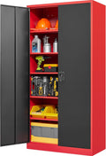 Wide & Deep Metal Storage Cabinet 72in x 36in x 18in - Locking Garage
