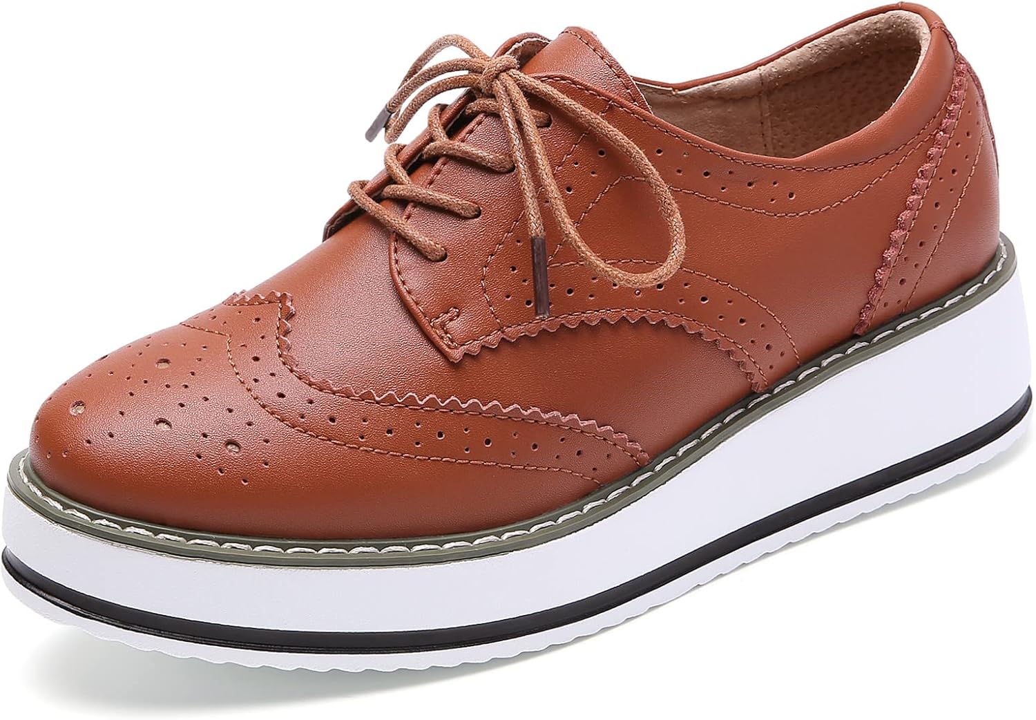 DADAWEN Women's Platform Lace-Up Wingtips Oxfords Shoe Review