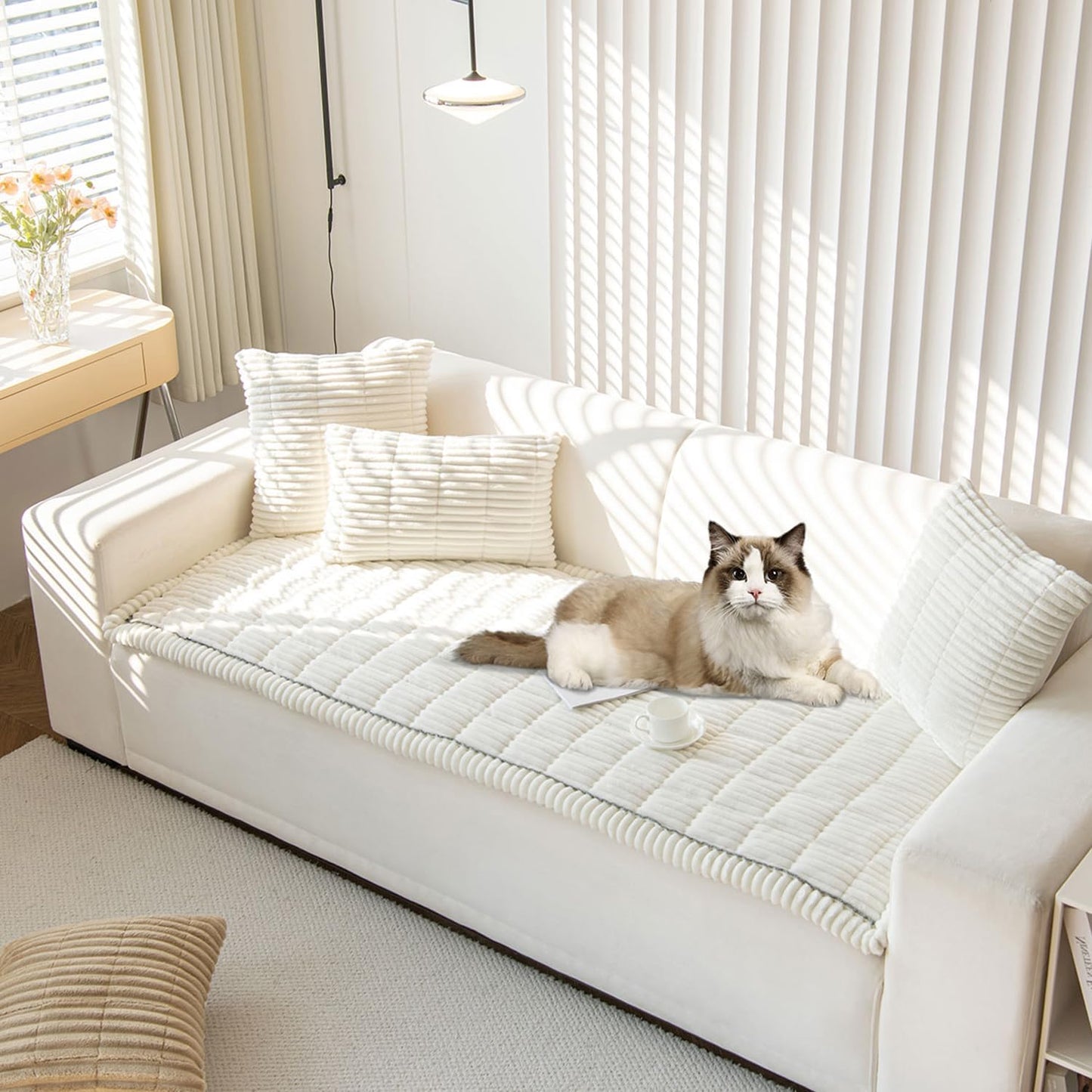 OTOB Couch Cover for Dogs Washable Non Slip Plush Sofa Cover