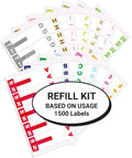 Alphabet Labels for File Folders A to Z Refill Kit - 1500 Labels