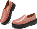 BEAUSEEN Women's Platform Chunky Penny Loafers - Comfort Memory Foam