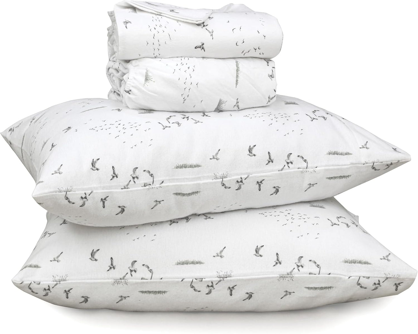 RUVANTI Flannel Sheets Queen Size - Cozy 100% Cotton Set