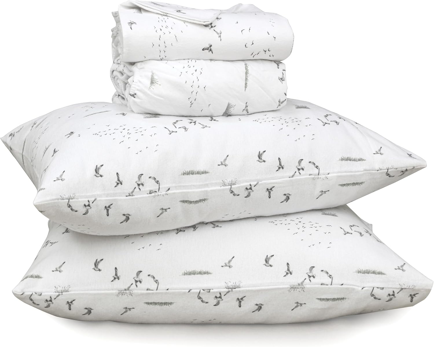 RUVANTI Flannel Sheets Queen Size - Cozy 100% Cotton Set