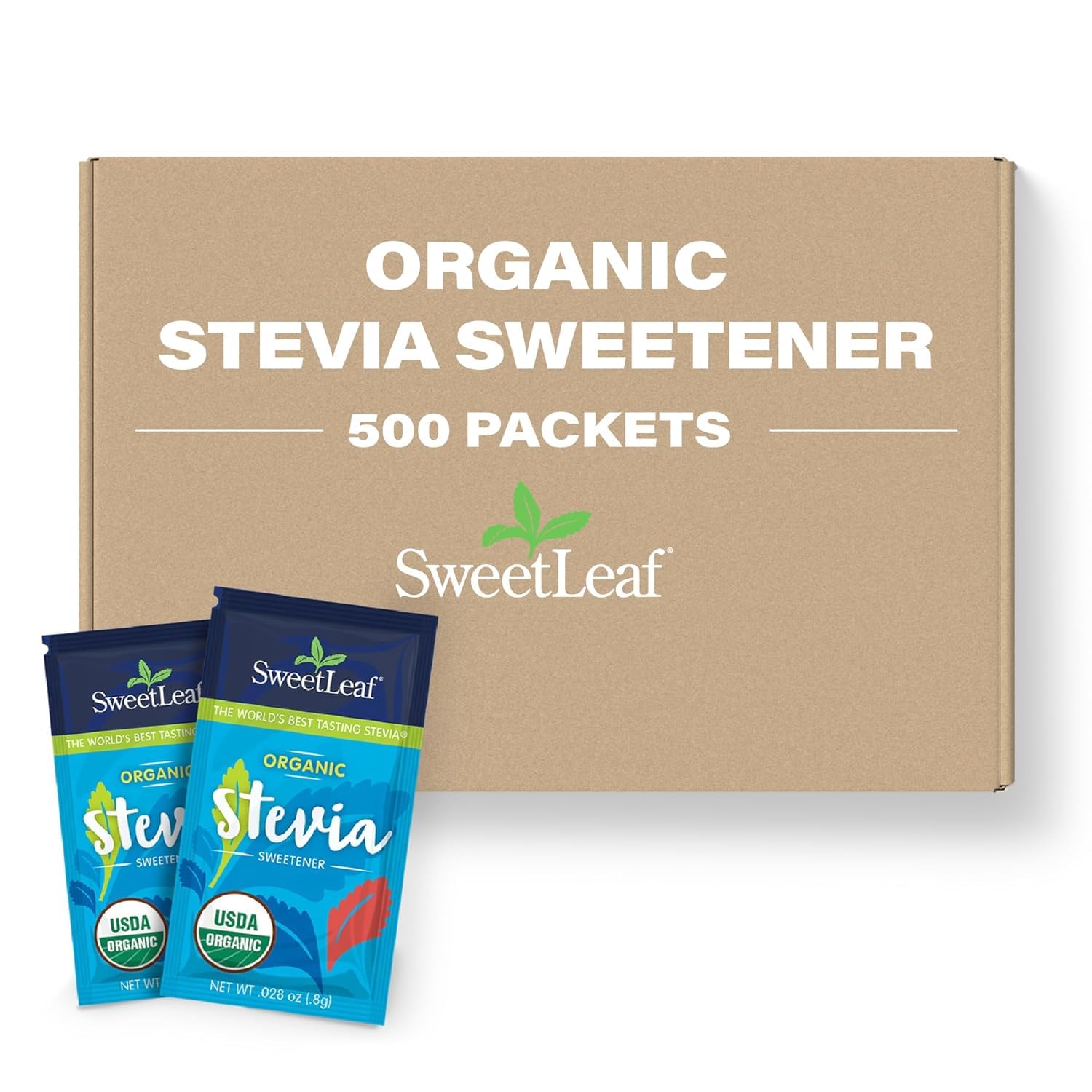SweetLeaf Organic Stevia Powder Packets - Zero Calorie Sweetener