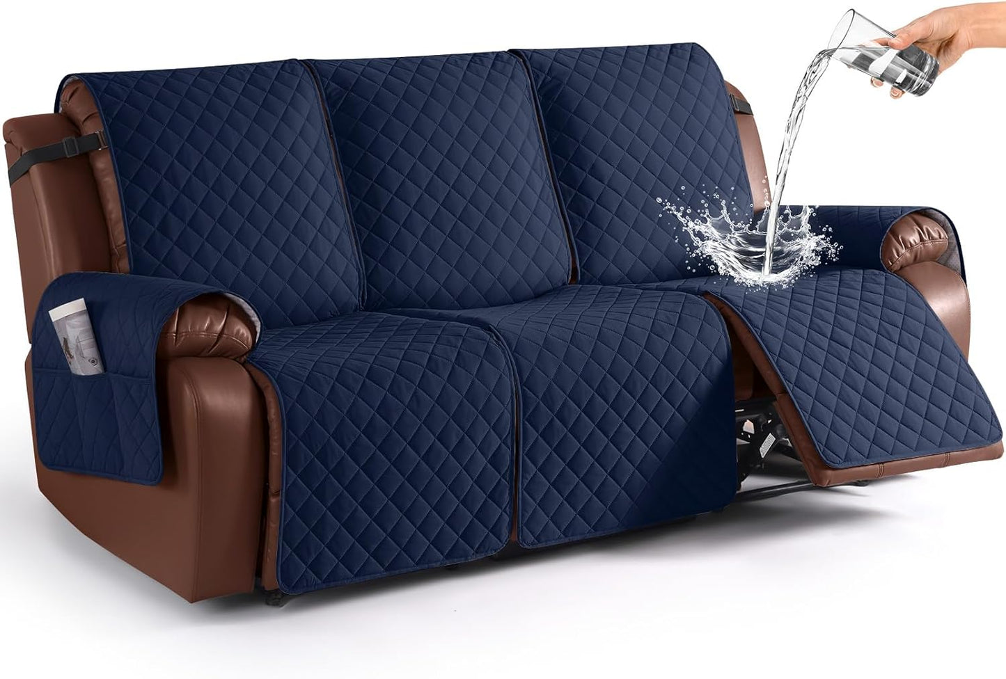 KinCam Waterproof Recliner Sofa Cover for 3 Seat Protection