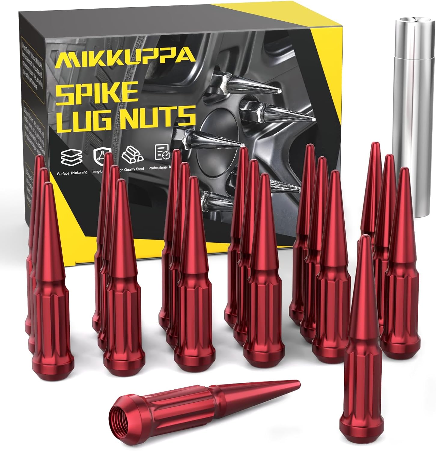 MIKKUPPA 1/2-20 Wheel Spike Lug Nuts for Jeep and More