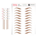 5 Pack Temporary Eyebrow Tattoos Arched Ginger - Natural Strokes