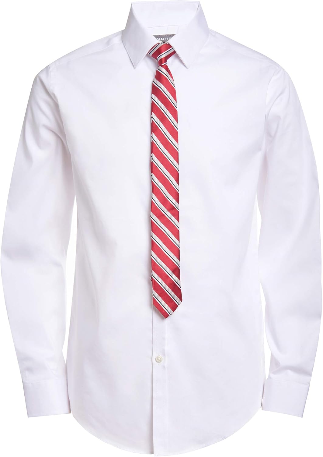 Van Heusen Boys' Long Sleeve Dress Shirt and Tie Set for Kids