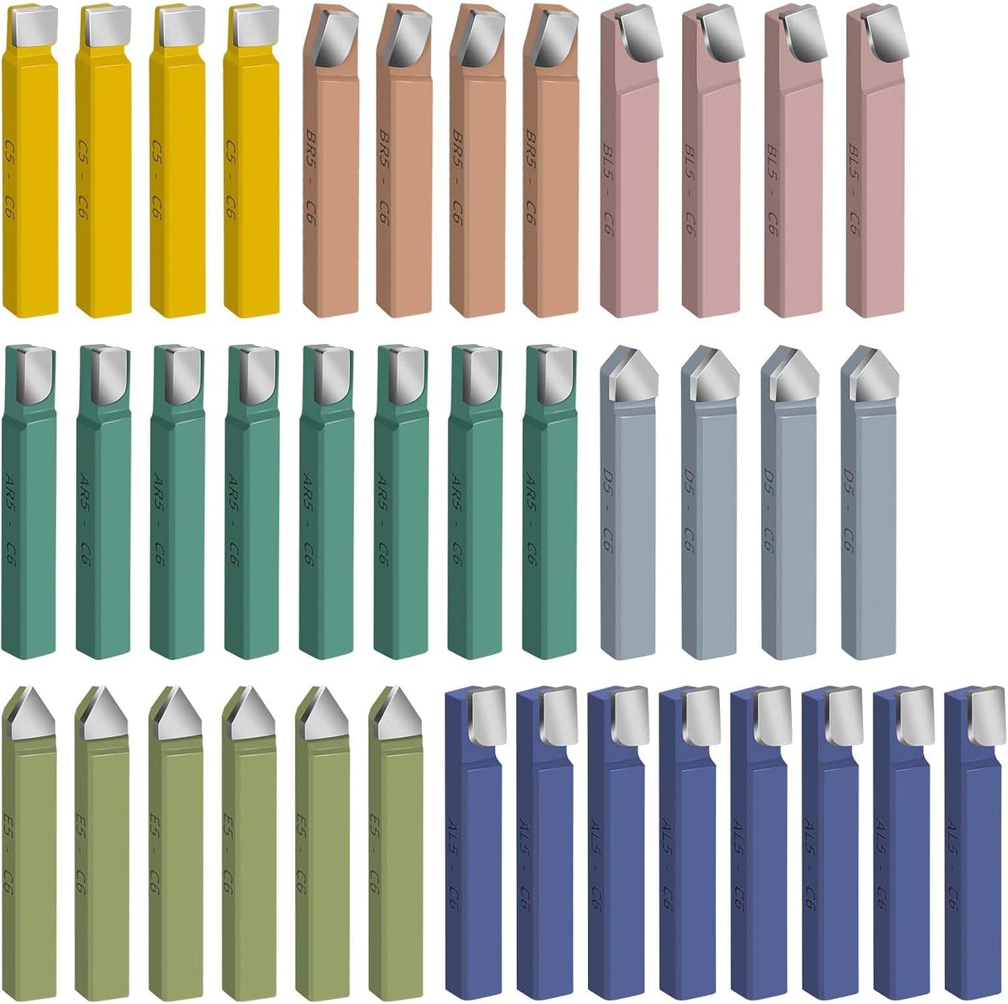 38PCS Metal Lathe Cutting Tools Set for Precision Machining