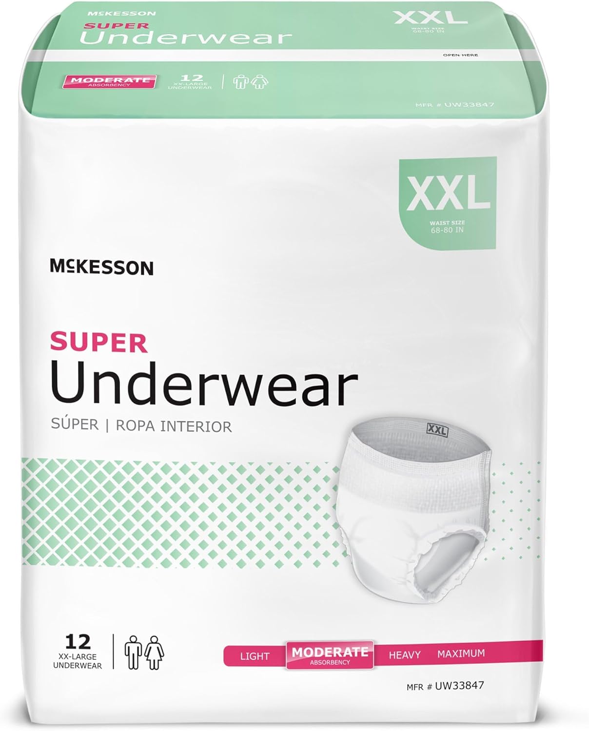 McKesson Super Adult Incontinence Underwear for Comfort and Support