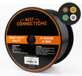 4 Way Trailer Wire by BEST CONNECTIONS - Heavy Duty 14 Gauge