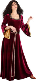 Disney Tangled Mother Gothel Costume - Dark Red Renaissance Dress