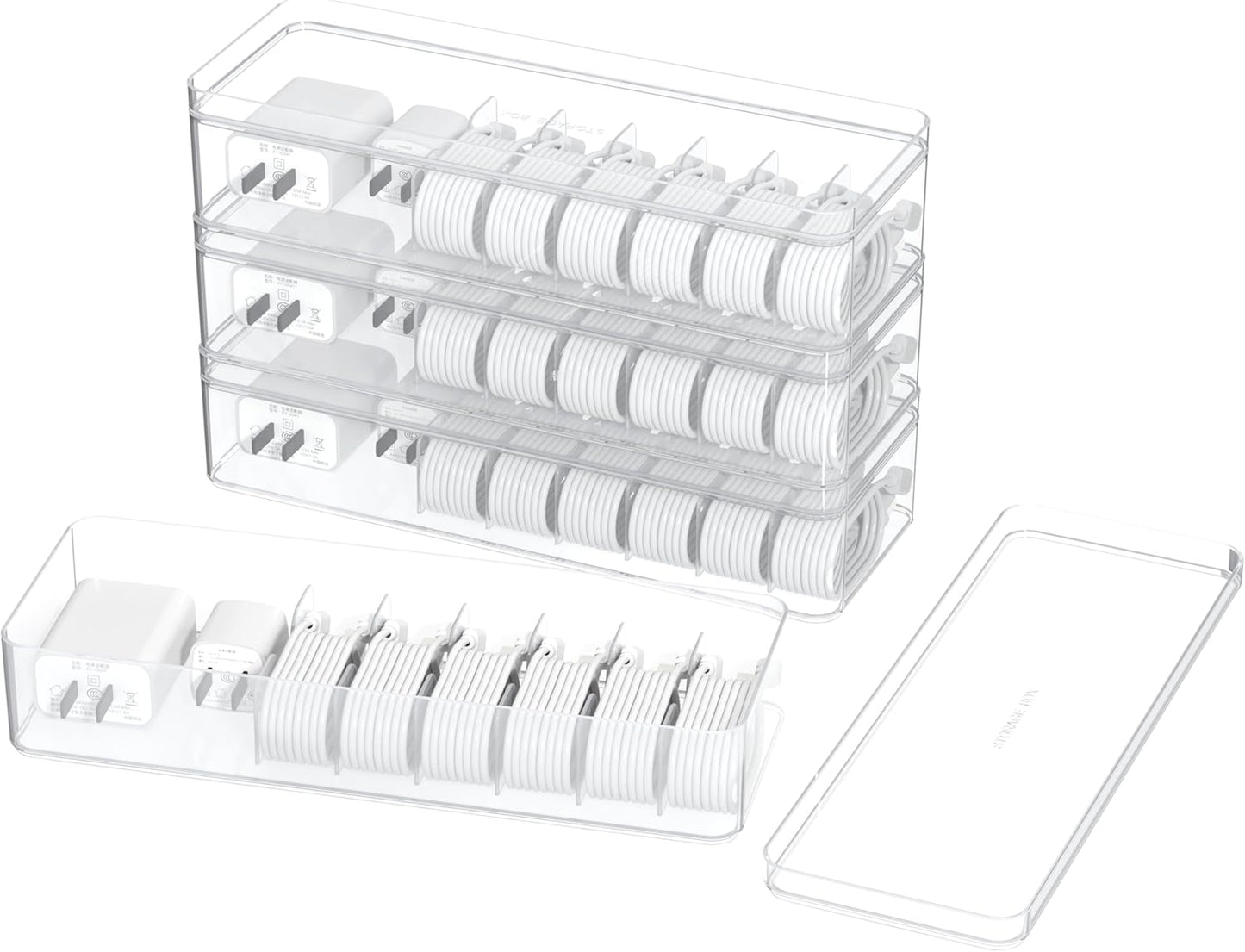 Stackable Cable Organizer Box by Covetree