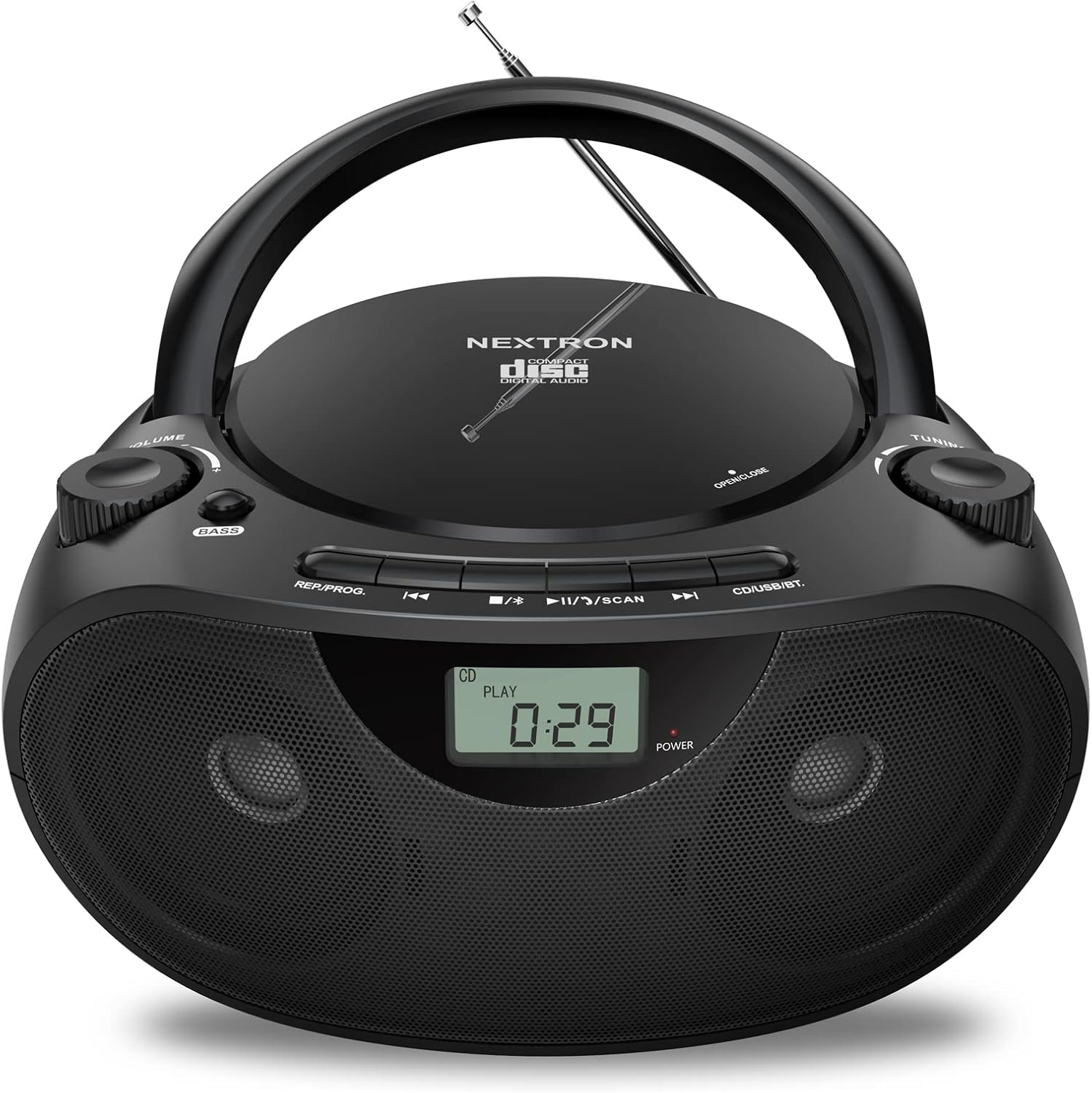 Portable CD Player Bluetooth Boombox with AM/FM Radio Features