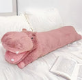 Ryttir Ultra Soft 40in Pink Hippo Body Pillow - Fluffy Hugging Plush