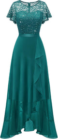 Formal Dresses for Women Sequin Lace Long Prom Dress with Slit
