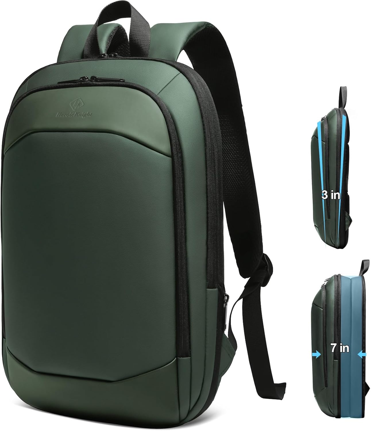 Slim Laptop Backpack for Men - Waterproof Expandable Travel Bag