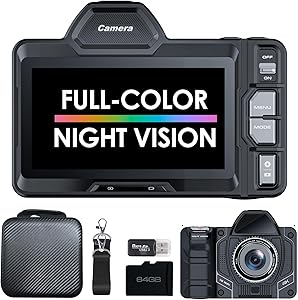 4K Night Vision Camera with Full-Color Imaging and 10x Zoom