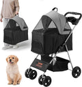 3 in 1 Pet Stroller for Dogs and Cats up to 35lbs - Smooth Ride