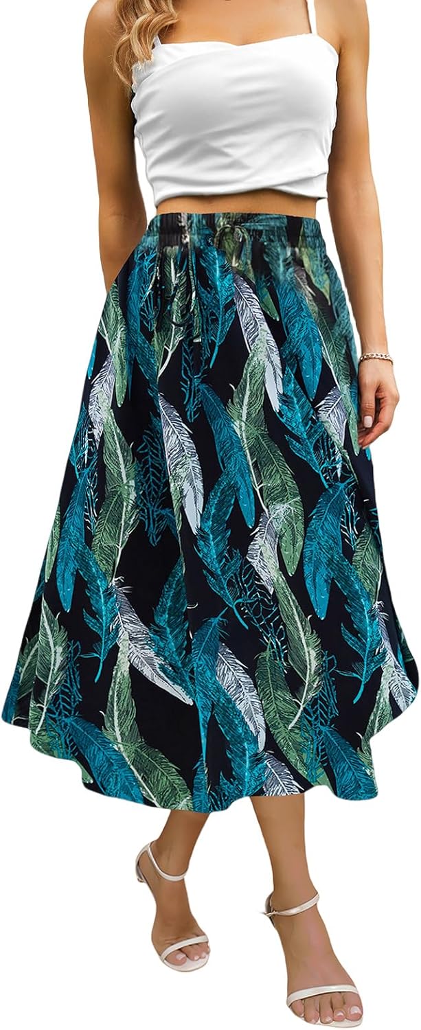 Maxi Skirts for Women with Pockets for Casual Beach Parties