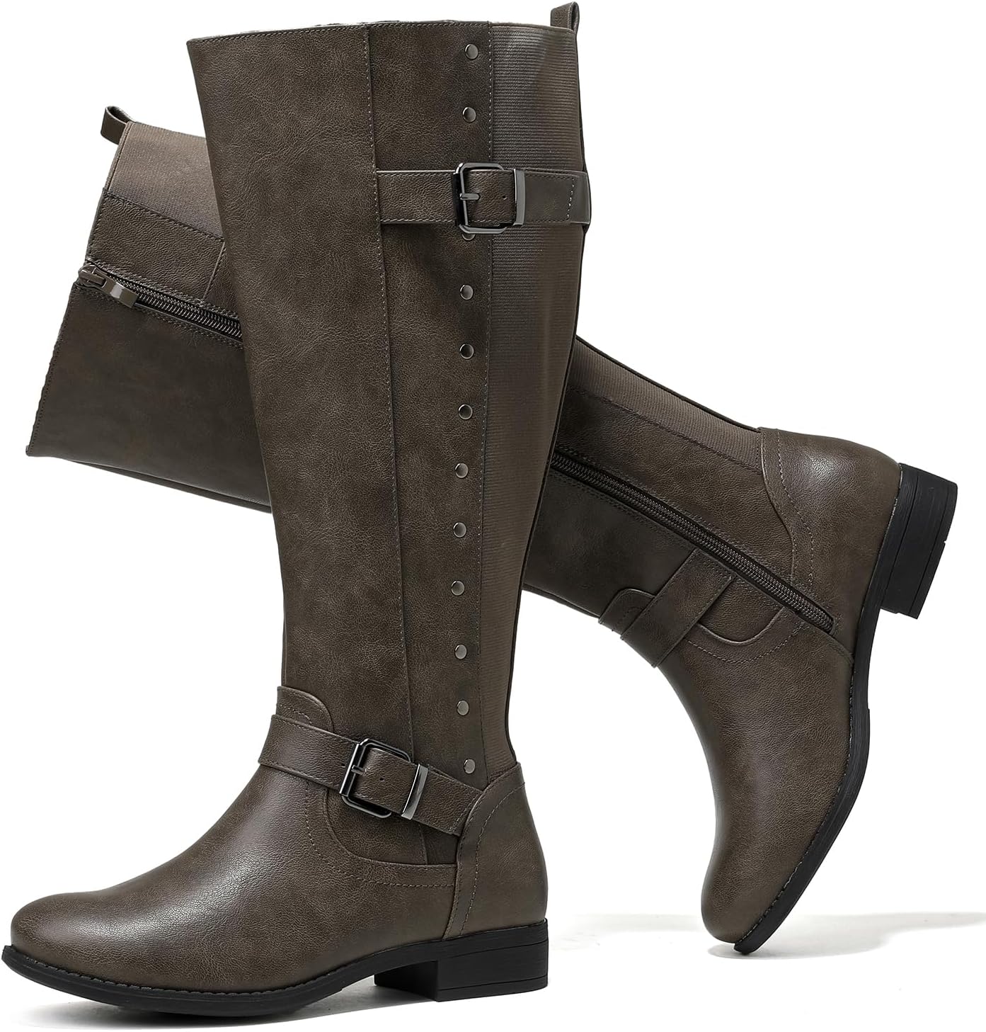 Luoika Women's Extra Wide Calf Knee High Boots for Comfort
