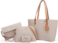 Women Fashion Synthetic Leather Handbags Tote Bag Set 4pcs