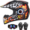 Youth Dirt Bike Helmet for 5-14 Years Old - DOT Certified Fit