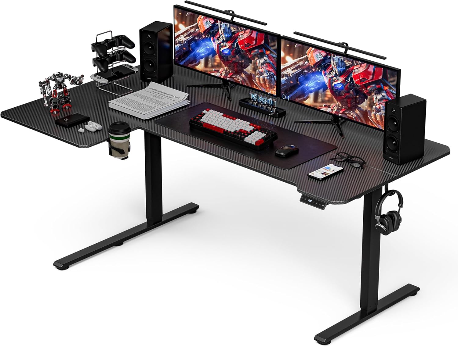 Acrolix Electric L-Shaped Standing Desk - Adjustable Gaming Bliss!