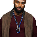 African Necklace for Men - Blue and Black Ankara Collar