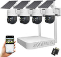 WiFi NVR Security Kit 4-Camera 360Wireless Outdoor System - 2K Night