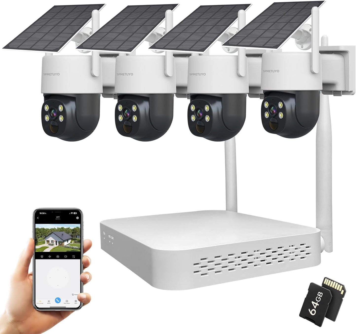 WiFi NVR Security Kit with 4 Cameras for Home Protection