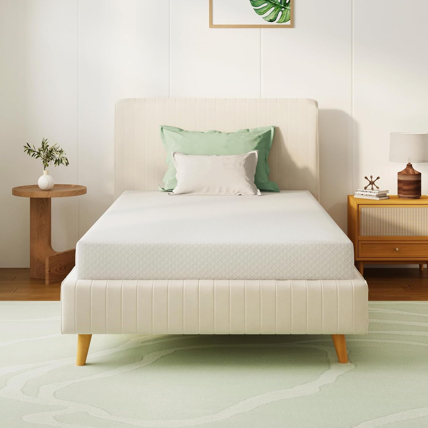 Twin XL Mattress 5 Inch Green Tea Memory Foam for Cool Sleep