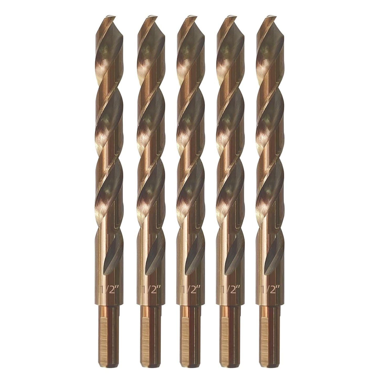 Cobalt Drill Bit Set 1/2 in for Hard Metal and Stainless Steel