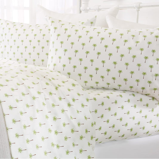 Coastal Microfiber Sheet Set - Nautical-Printed Twin Bedding